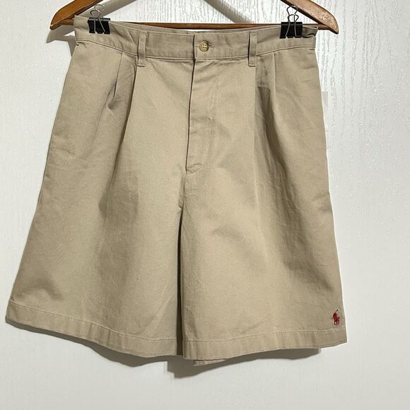 Ralph Lauren Pants - Vintage Women Red Pony Ralph Lauren Shorts Sport Sz 8 Khaki Bermuda Chino NWT